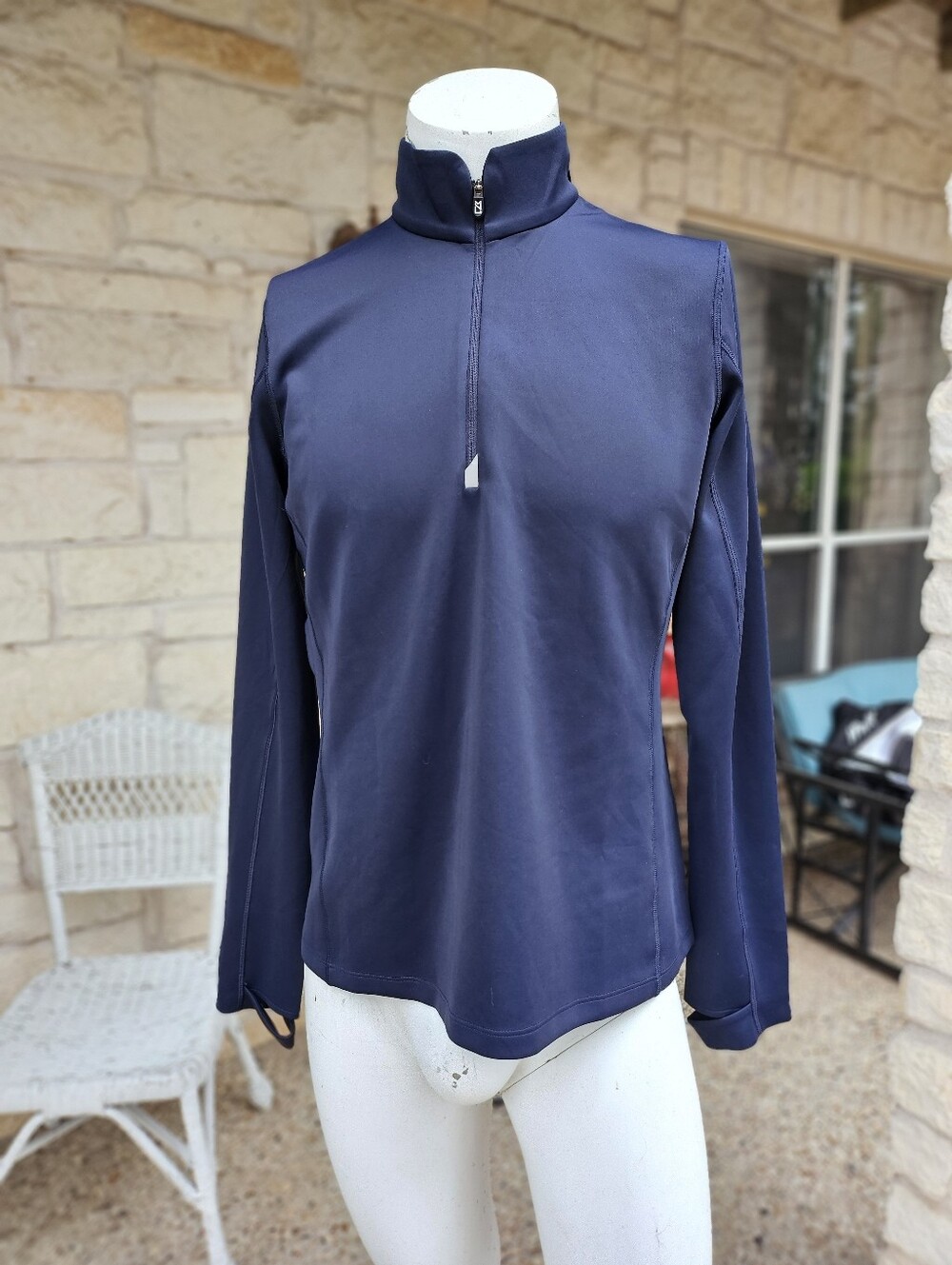 Cutter & Buck - Men's Traverse Stretch Blue Quarter Zip Pullover Size XL